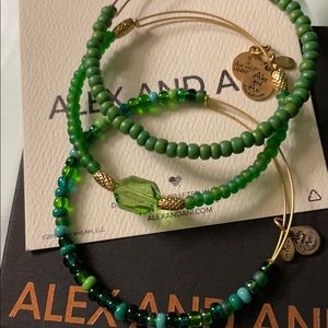 Alex & Ani vintage beaded bangles